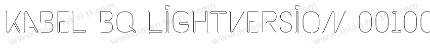 Kabel BQ LightVersion 001000字体转换
